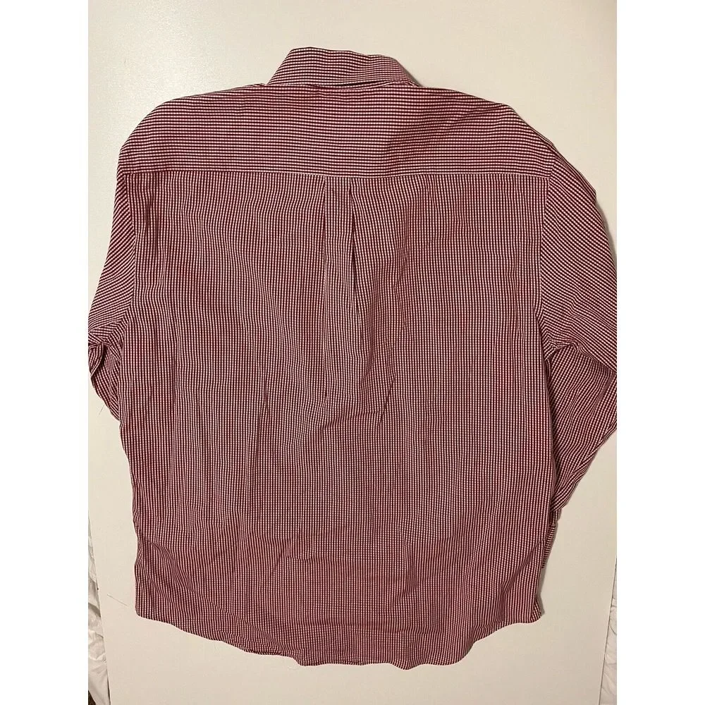Peter Millar Titleist Mens Button Shirt M Plaid Red‎ White Long Sleeve